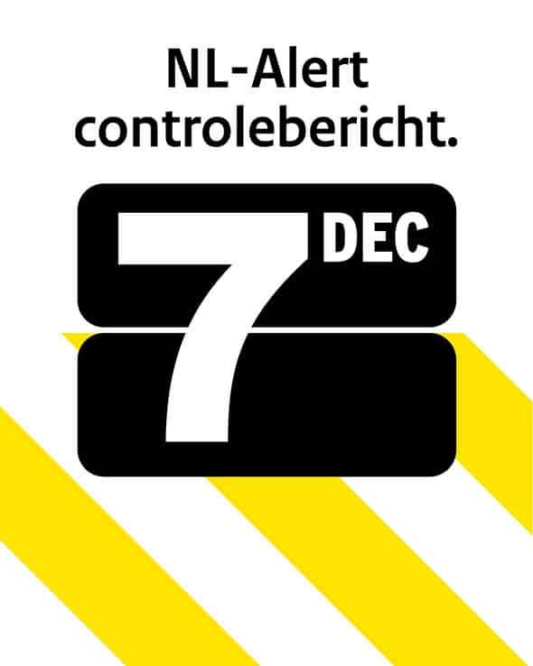NL-Alert controlebericht op 7 december