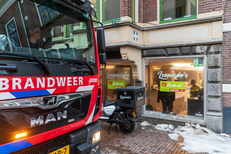 Brand in restaurant op de Nieuwe Markt in kiem gesmoord - Foto: Peter Denekamp