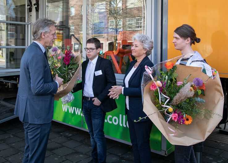 Minister Dijkgraaf bezoekt Zone.college in Zwolle - Foto: Paul van der Wal
