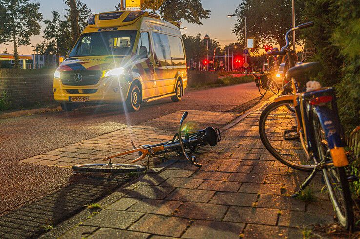 Door de botsing brak de voorvork van de fiets. - Foto: Peter Denekamp
