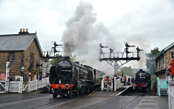 Museumlocomotieven in Grosmont, Yorkshire. - Foto: Frans van Sabben