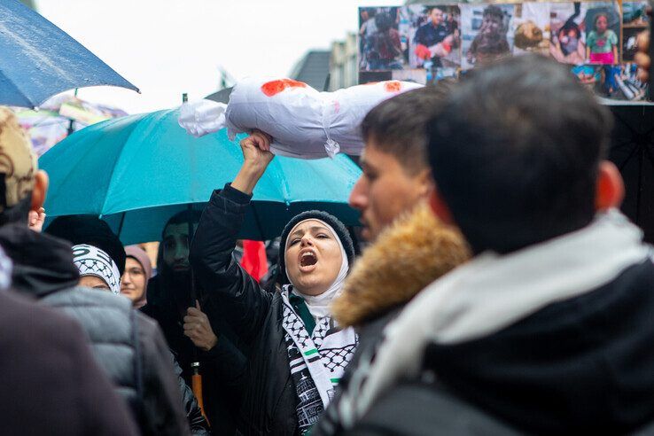 Opnieuw pro-Palestinademonstratie in Zwolle - Foto: Ruben Meinten