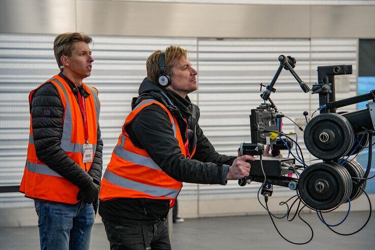 Tv-opnames voor The Piano in station Zwolle - Foto: Obbe Bakker