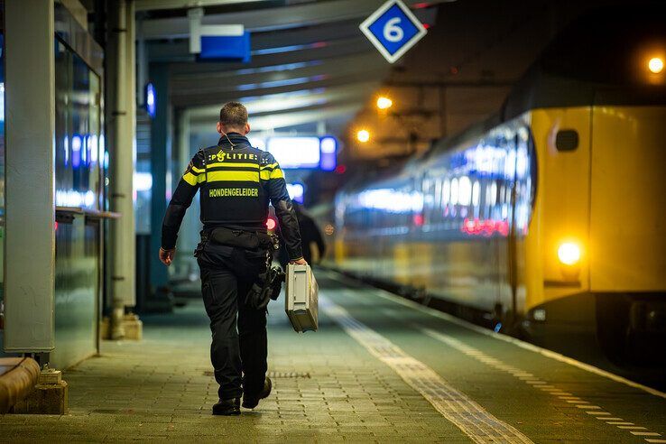 In beeld: Man met pistool door arrestatieteam uit trein gehaald in Zwolle - Foto: Hugo Janssen