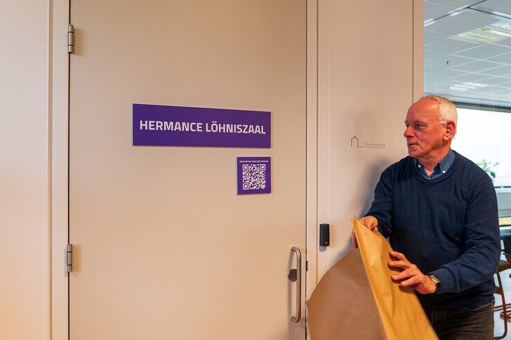Een workshopruimte heet voortaan de Hermance Löhniszaal. - Foto: Peter Denekamp