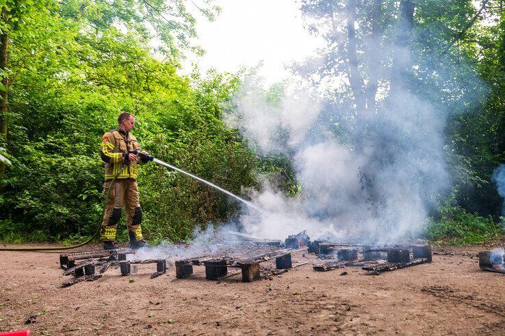 Pyromaan vroeg uit de veren in Park de Wezenlanden - Foto: Peter Denekamp