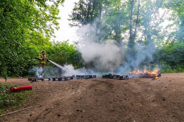 Pyromaan vroeg uit de veren in Park de Wezenlanden - Foto: Peter Denekamp