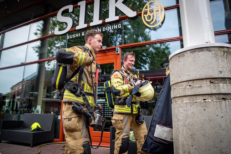 Bij Silk Sushi stond vrijdagochtend de frituur in brand. - Foto: Hugo Janssen