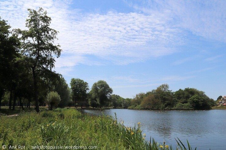 Pas woensdag wordt de lucht boven het vogeleiland in de Dobbe blauw. - Foto: Ank Pot