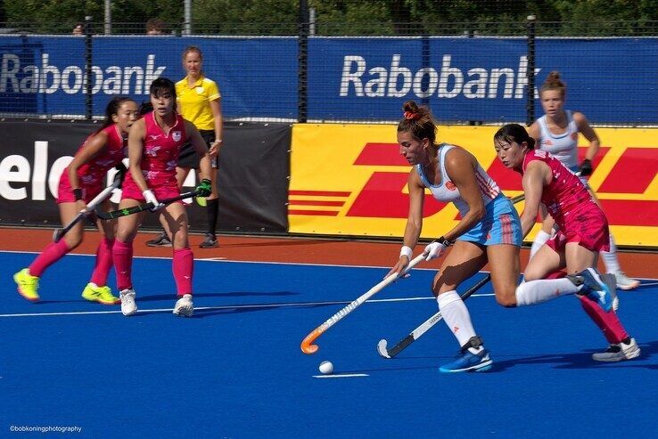 In beeld: Oranje Dames en Heren winnen uitzwaaiwedstrijden in Zwolle - Foto: Bob Koning