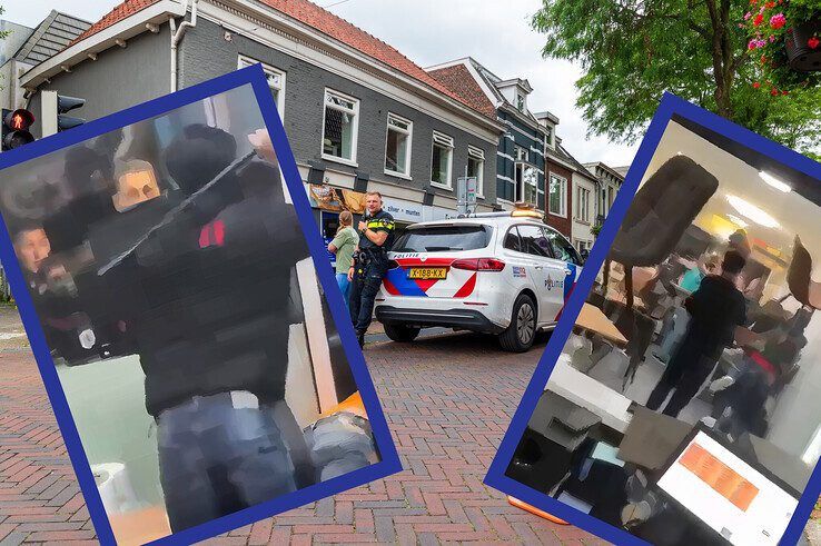 Videostills van vechtpartij bij Shoarma King - Foto: Peter Denekamp