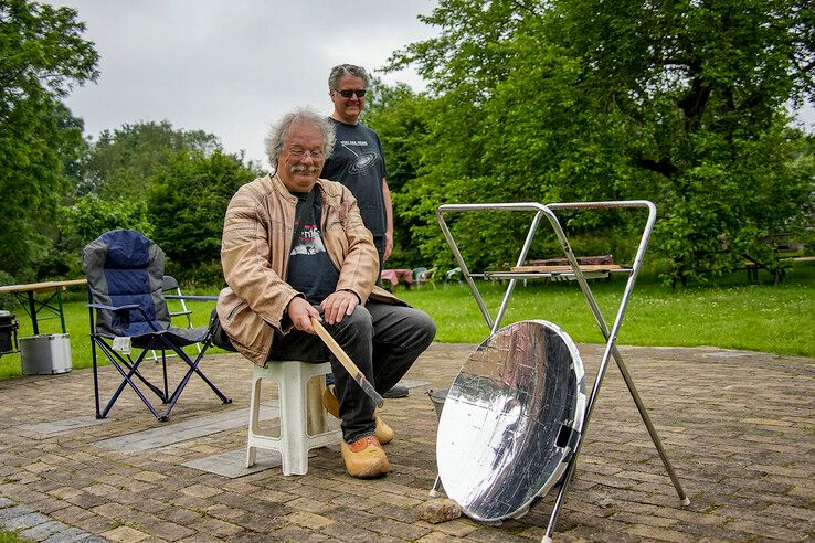 Zonnespiegel op de Nooterhof. - Foto: Obbe Bakker