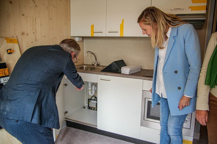 In beeld: Eerste Zwolse flexwoningen bijna klaar op campus Windesheim - Foto: Obbe Bakker