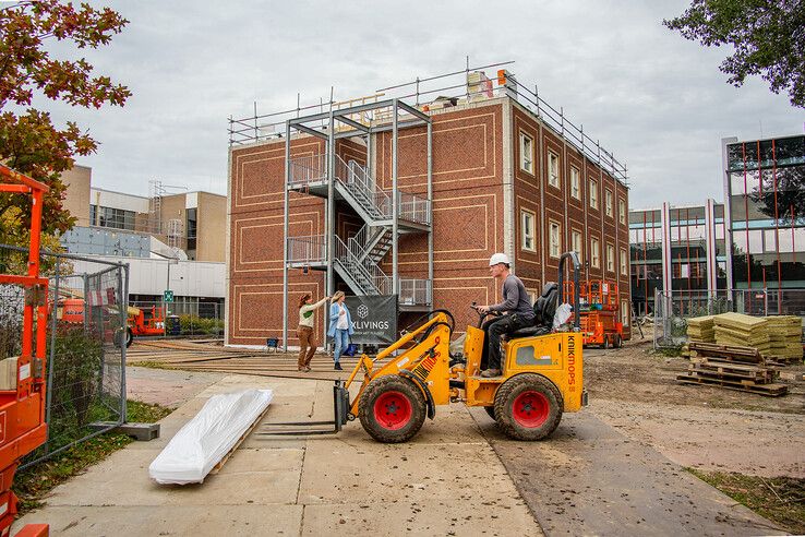 De flexwoningen op de campus van hogeschool Windesheim. - Foto: Obbe Bakker