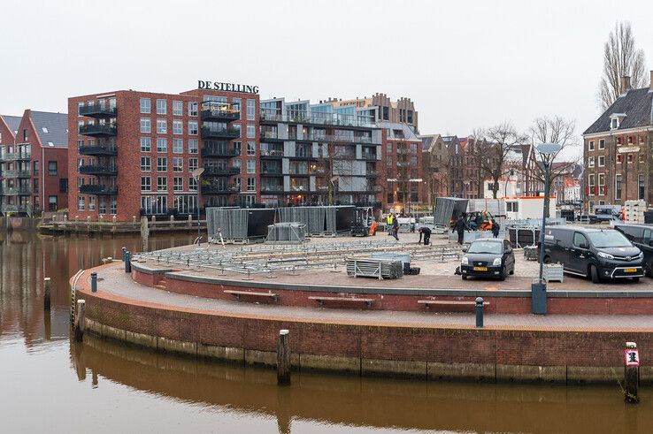 Stalen fundament Glazen Huis gelegd in Zwolle - Foto: Peter Denekamp