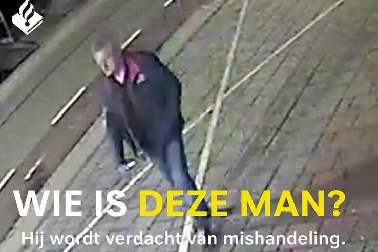 De herkenbare foto van de man die het meisje van haar fiets duwde. - Foto: Politie Basisteam IJsselland-Noord