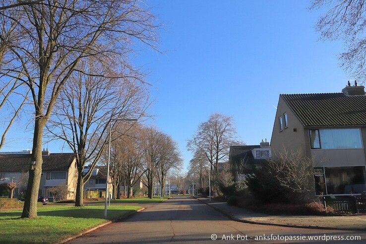 Blauwe lucht en zon zijn maandag ver te zoeken boven de Groene Steentjeswijk. - Foto: Ank Pot