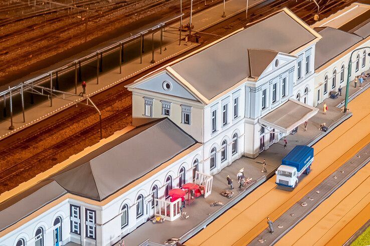 Station Zwolle anno 1950 in miniatuur.