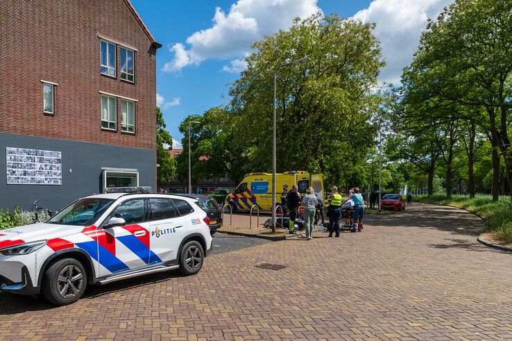 Een fietser werd aangehouden na het ongeval.