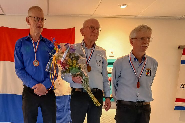 Eildert Kuiken (midden) is Nederlands kampioen.