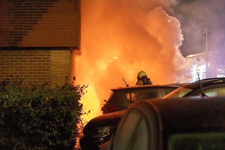 De autobrand op de Zijpe.