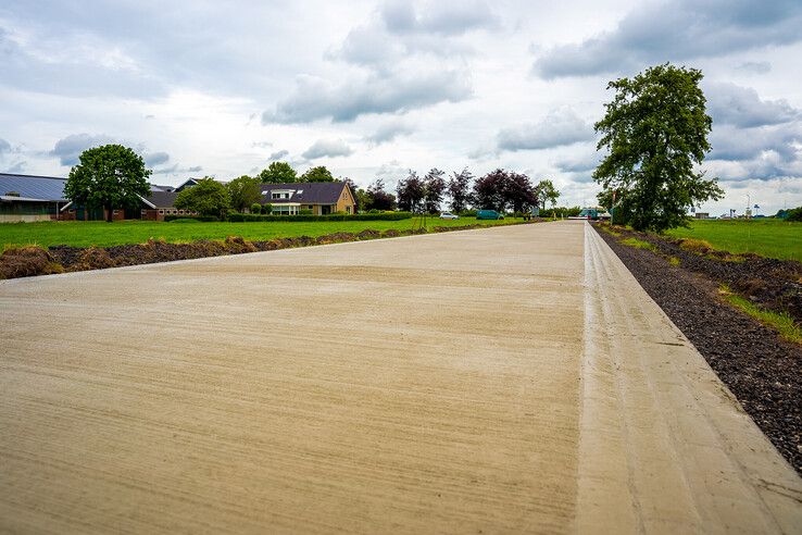 Oud beton opnieuw gebruikt bij wegonderhoud in Kamperveen