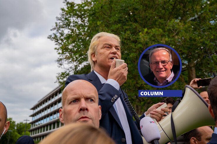 Geert kwam, zag, en liet zijn al jaren bekende opvatting via een megafoon horen.