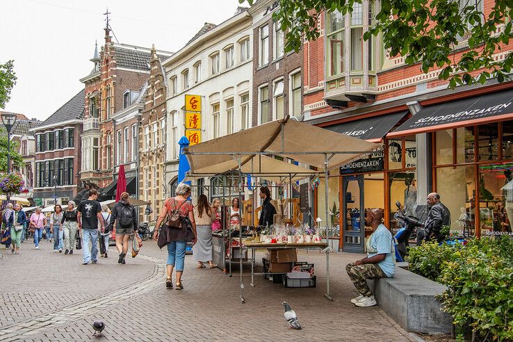 In beeld: Tweede Blauwvingerdag trekt weer honderden mensen naar Zwolse binnenstad