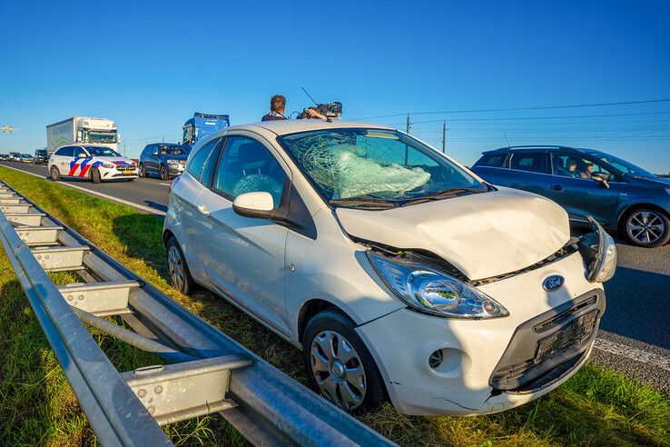 Kop-staartbotsing op N50 bij Zalk: flinke schade