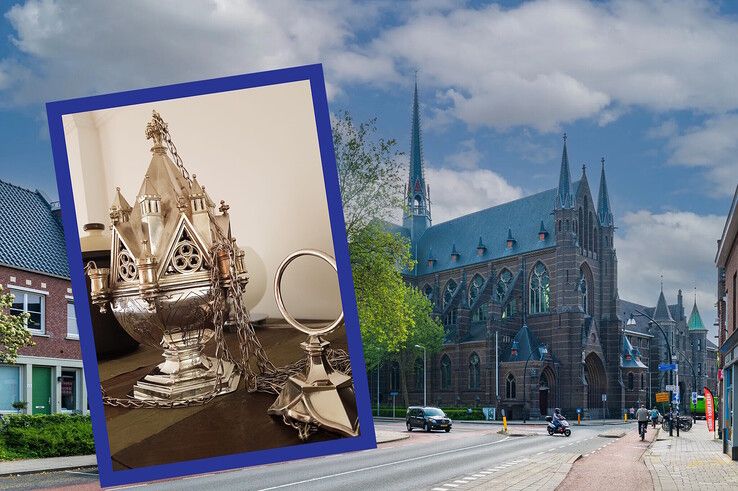 Inzet: Het uit de Domincanenkerk gestolen zilveren wierrookvat.