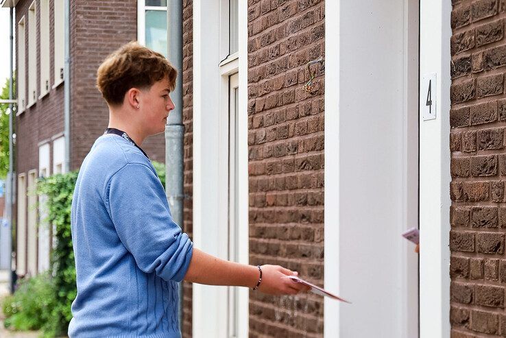 Deltion-student collecteert in Zwolle voor KWF.