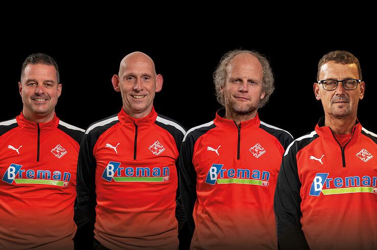 Van links af René van der Weij, Marco Beens , Edwin Starke en Arie Wessels.