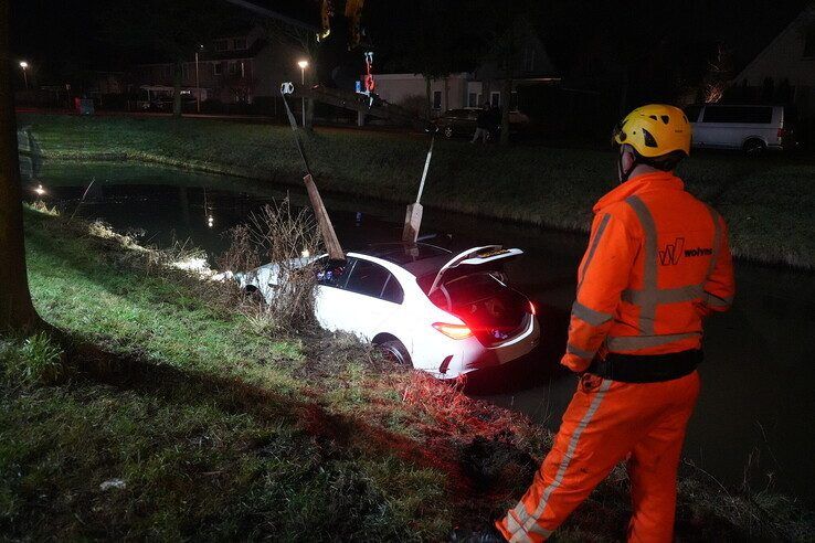 Auto te water in Zwolle bestuurder spoorloos