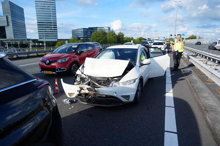 kop-staart botsing op de A28