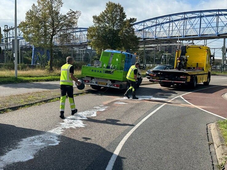 Aanrijding tussen auto en motor