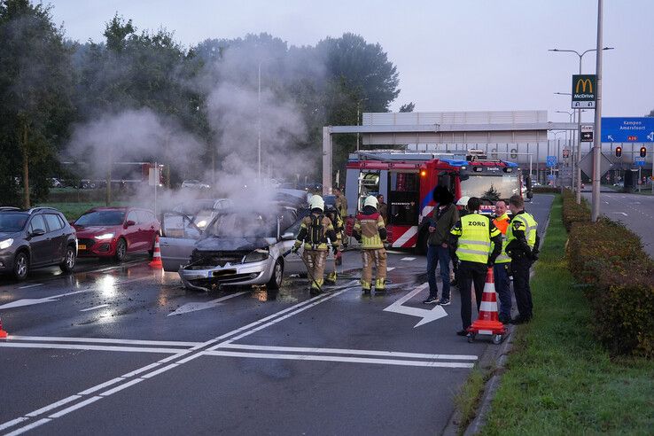 Auto in brand op Ceintuurbaan  zorgt voor hinder tijdens ochtendspits