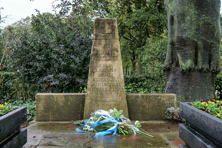 Herdenking bij oorlogsmonument Haersterveerweg in Zwolle